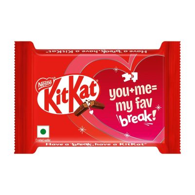 KIT KAT 4 Fingers Choco Coated Wafer Bar, Perfect for Valentine Breaks, 38.5 g